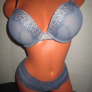 VICTORIA'S SECRET BOMBSHELL PLUNGE BRA SET ~ 32D/S